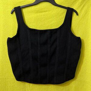 Fashion Nova Black Corset Crop Top Tank Plus 3xl